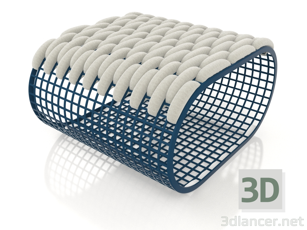 3D Modell Pouf (Graublau) - Vorschau