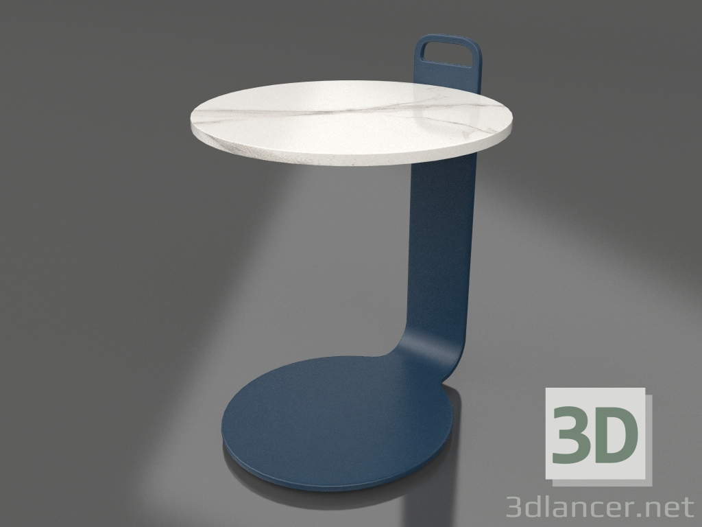 3d модель Стол кофейный Ø36 (Grey blue, DEKTON Aura) – превью