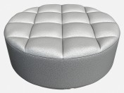 Pouf en cuir rond forme libellule