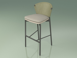 Tabouret de bar 050 (Olive, Metal Smoke, Polyurethane Resin Mole)