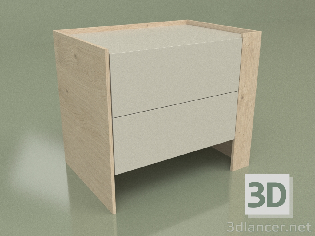 modello 3D Comodino CN 200 (Champagne, Frassino) - anteprima