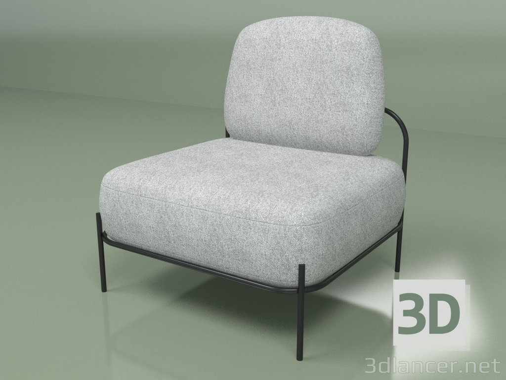 Modelo 3d Poltrona Pawai (cinza) - preview