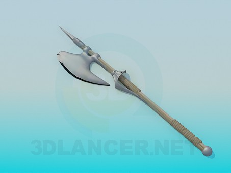 3d model A spear with an axe - preview