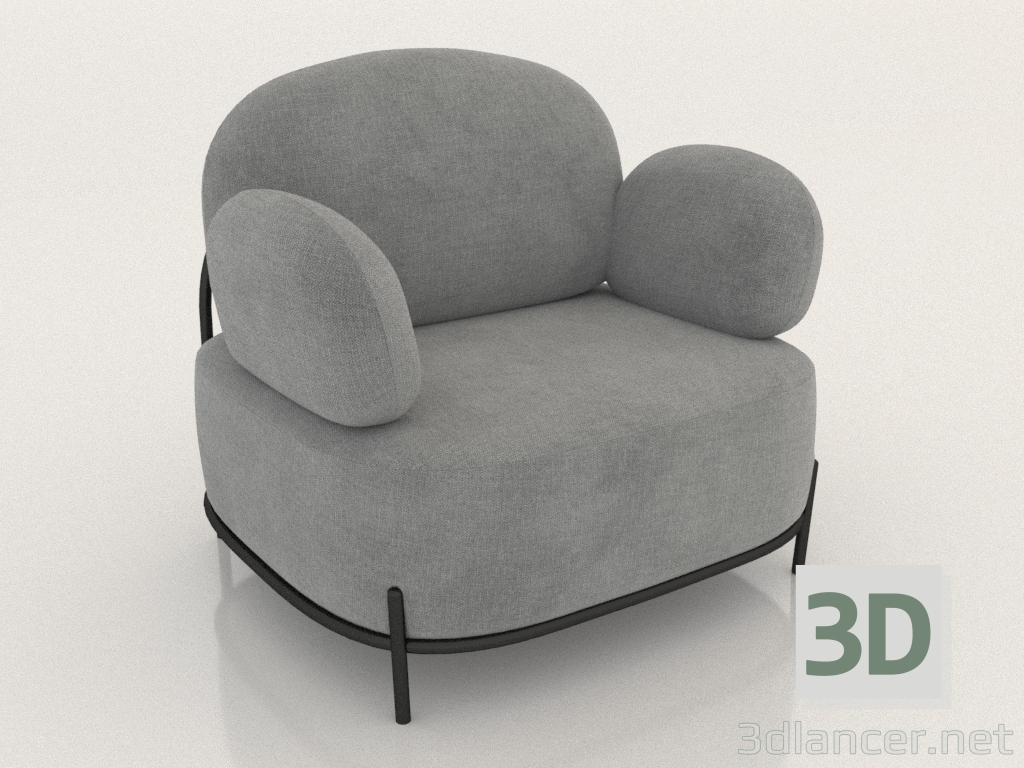 3d model Sillón Coco (gris) - vista previa