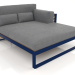 3d model Sofá modular XL, sección 2 derecha, respaldo alto, madera artificial (Azul noche) - vista previa