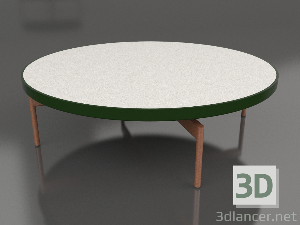 3d модель Стіл журнальний круглий Ø120 (Bottle green, DEKTON Sirocco) – превью