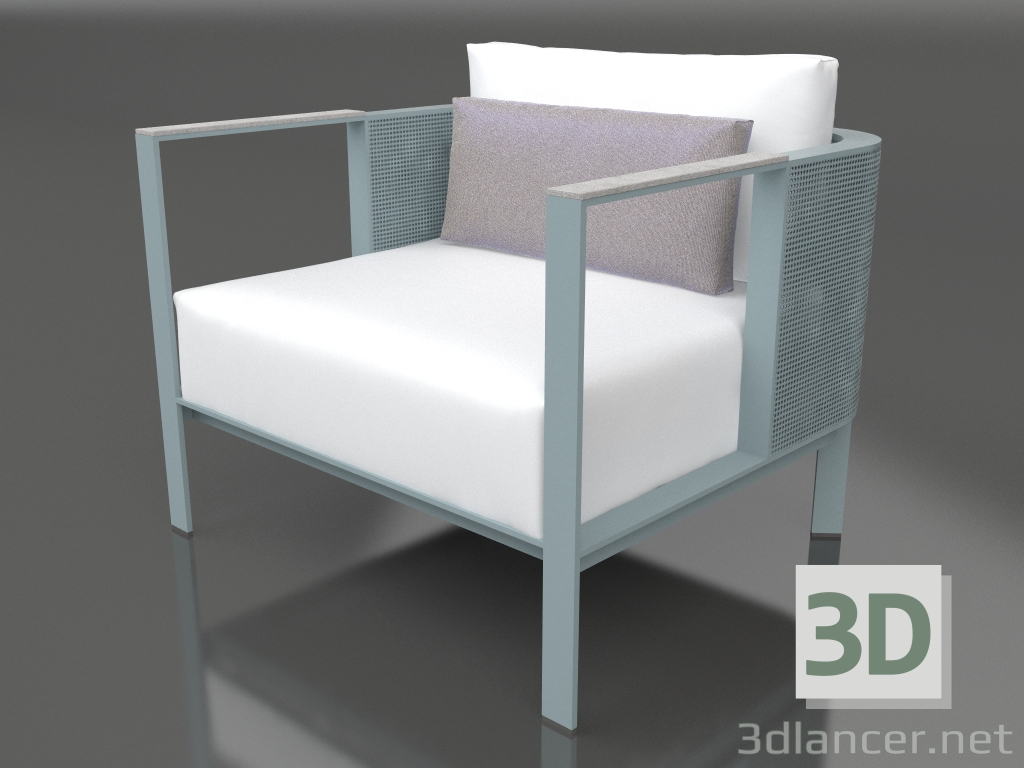 3d model Armchair (Blue gray) - preview