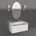 3d model Cabinet 100 cm for the bathroom with a mirror (EL.01.10+4x1000x600) - preview