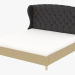 Modelo 3d cama de casal Meredian ASA KING SIZE cama de couro (5006K luva) - preview