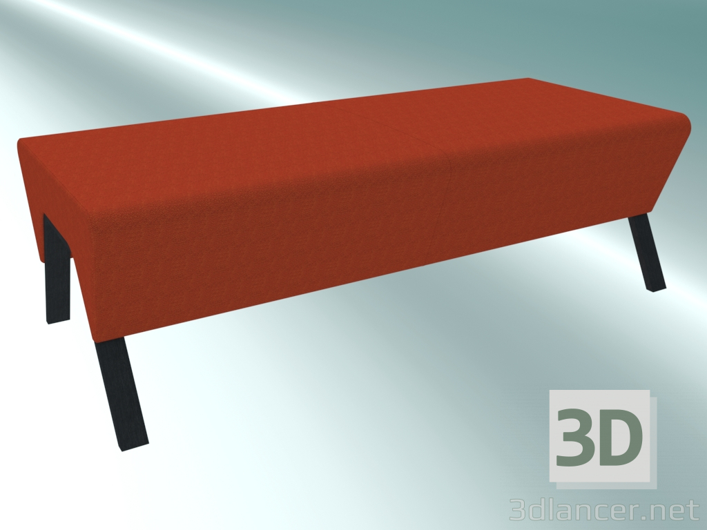 3d model Banco doble (madera 20) - vista previa