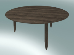 Decorative table Hoof (SW2, Ø90cm, H 40cm, Smoked oiled oak)