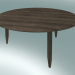 modèle 3D Table décorative Hoof (SW2, Ø90cm, H 40cm, Chêne huilé fumé) - preview