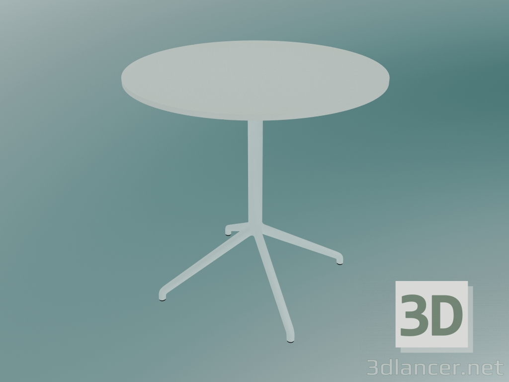 3d model Mesa de café Still (Ø75, H 73 cm, Blanco) - vista previa