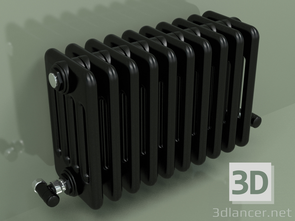 3d model Radiador TESI 5 (H 300 10EL, Negro - RAL 9005) - vista previa