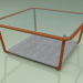 3D Modell Couchtisch 001 (Rippenglas, Metallrost, Luna Stone) - Vorschau