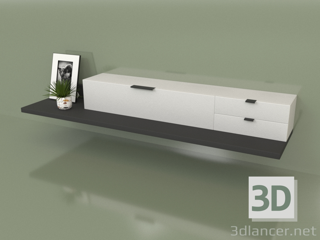 Modelo 3d Suporte de TV (branco) - preview