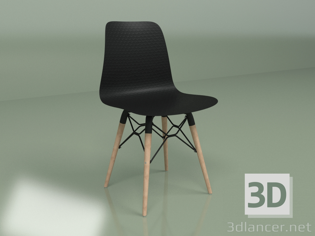 3d model Chair Leona (black) - preview