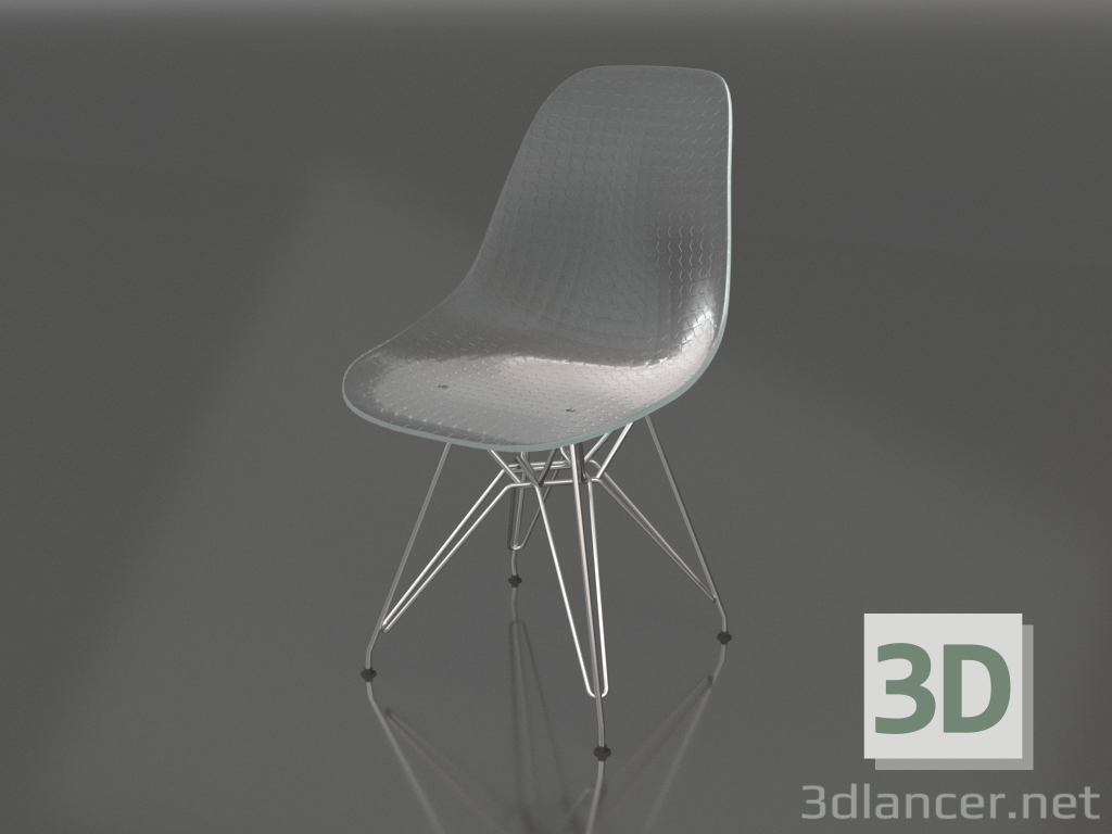 3d model Silla Rain (transparente) - vista previa