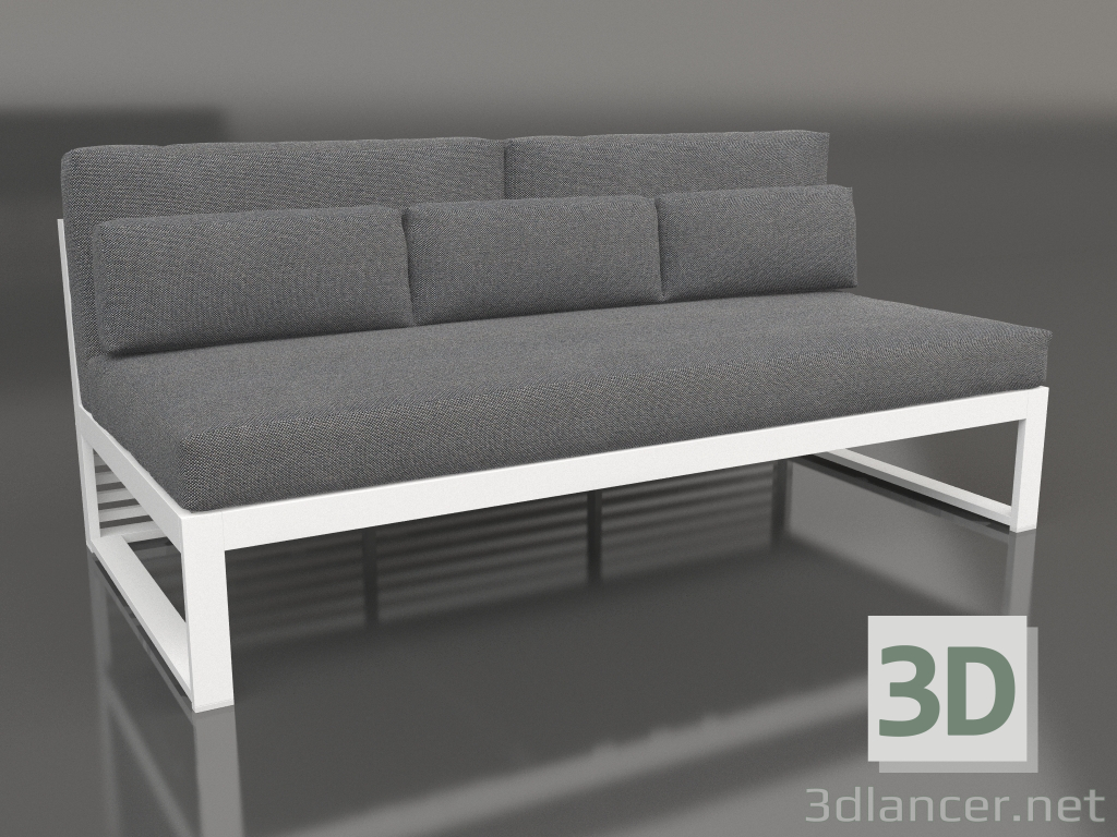 Modelo 3d Sofá modular, secção 4, encosto alto (Branco) - preview