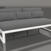 3D Modell Modulares Sofa, Abschnitt 4, hohe Rückenlehne (Weiß) - Vorschau