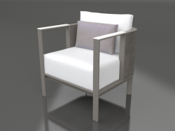 Fauteuil club (Gris quartz)