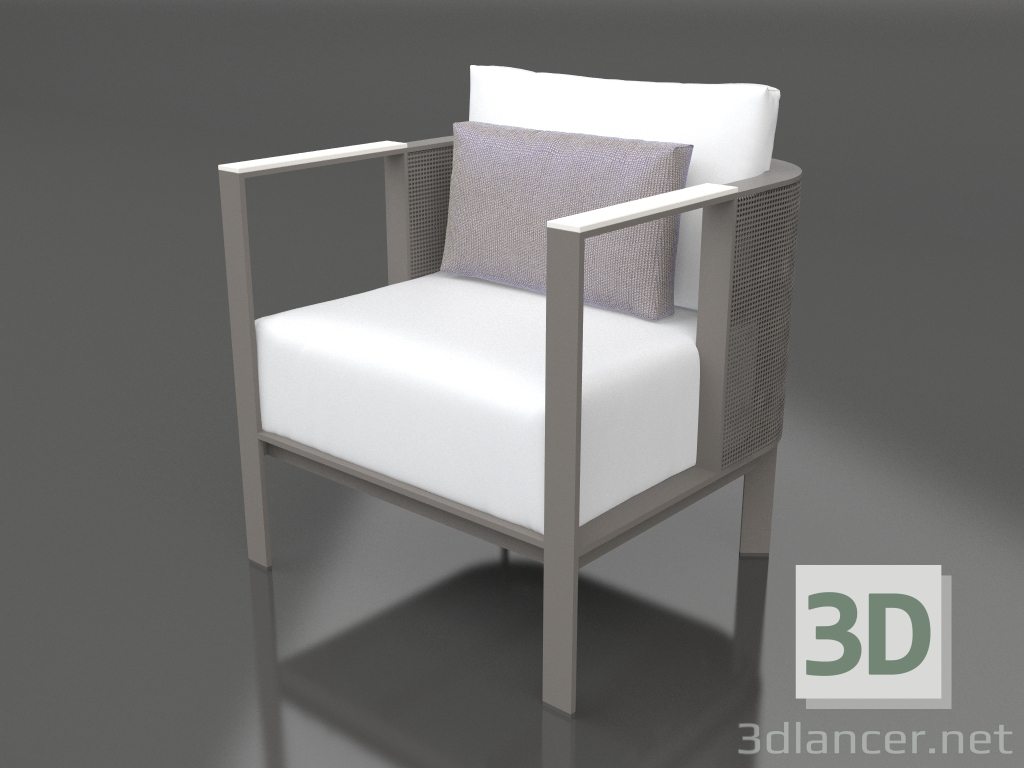 3d model Club chair (Quartz gray) - preview