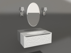 Cabinet 120 cm for the bathroom with a mirror (EL.01.12+4x1000x600)