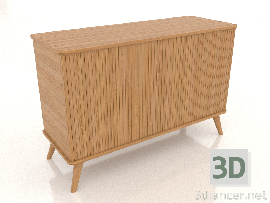 3D modeli Çekmeceli dolap 4 1200x400x800 mm (doğal meşe) - önizleme