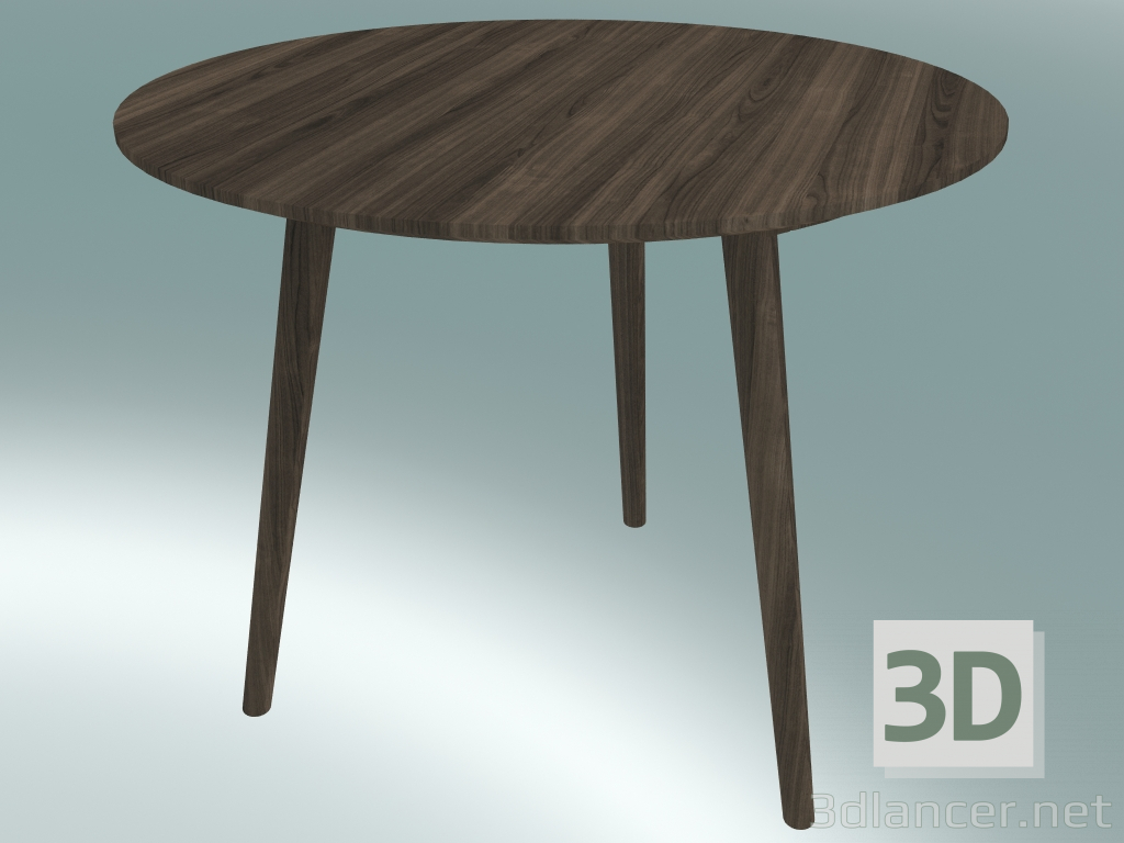 3D modeli Yemek masası arası (SK3, Ø90cm, H 73cm, Füme yağlı meşe) - önizleme