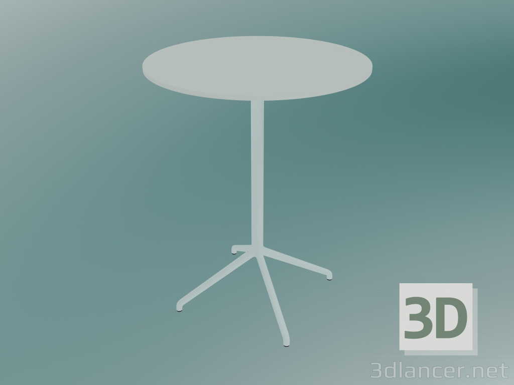 3d model Mesa de café Still (Ø75, H 95 cm, blanco) - vista previa