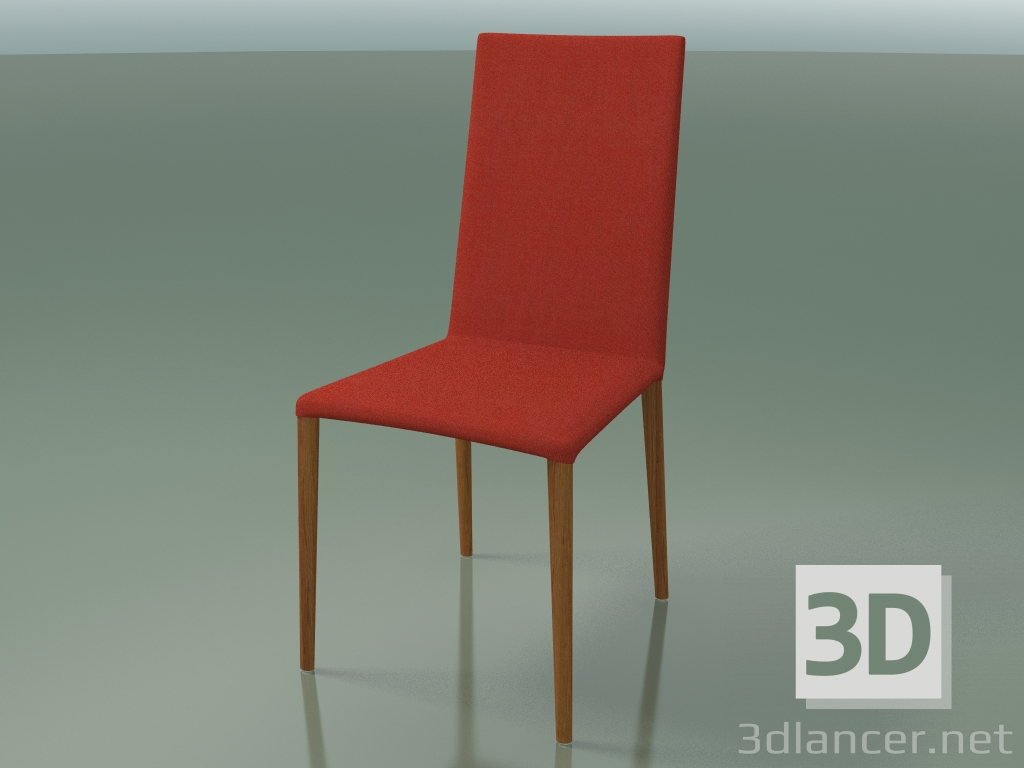 modello 3D Sedia 1710 (H 96-97 cm, con rivestimento in tessuto, effetto teak L23) - anteprima