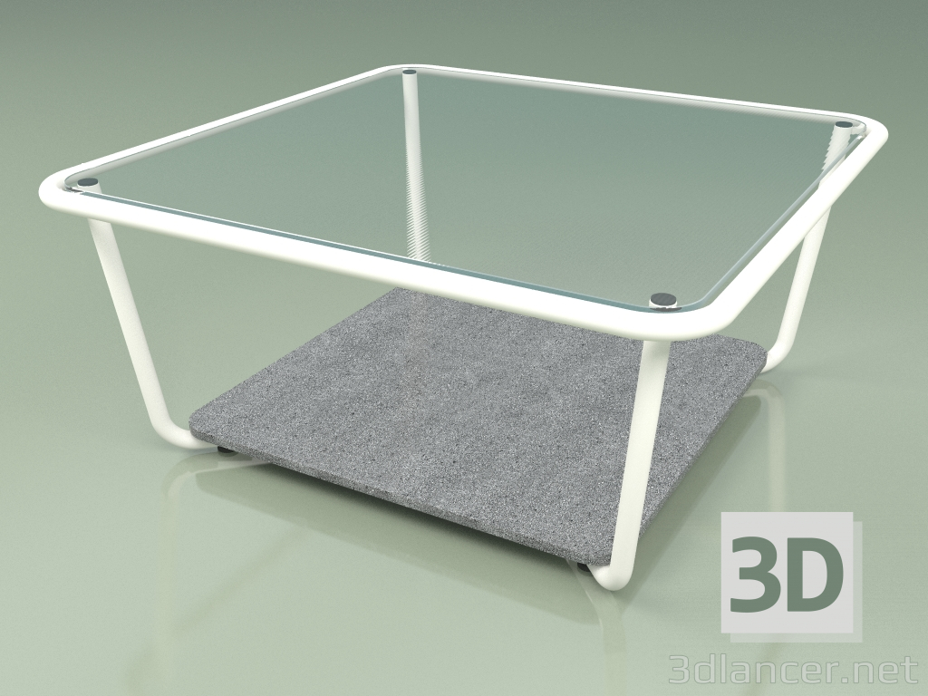 3d model Mesa de centro 001 (Vidrio acanalado, Metal Milk, Luna Stone) - vista previa