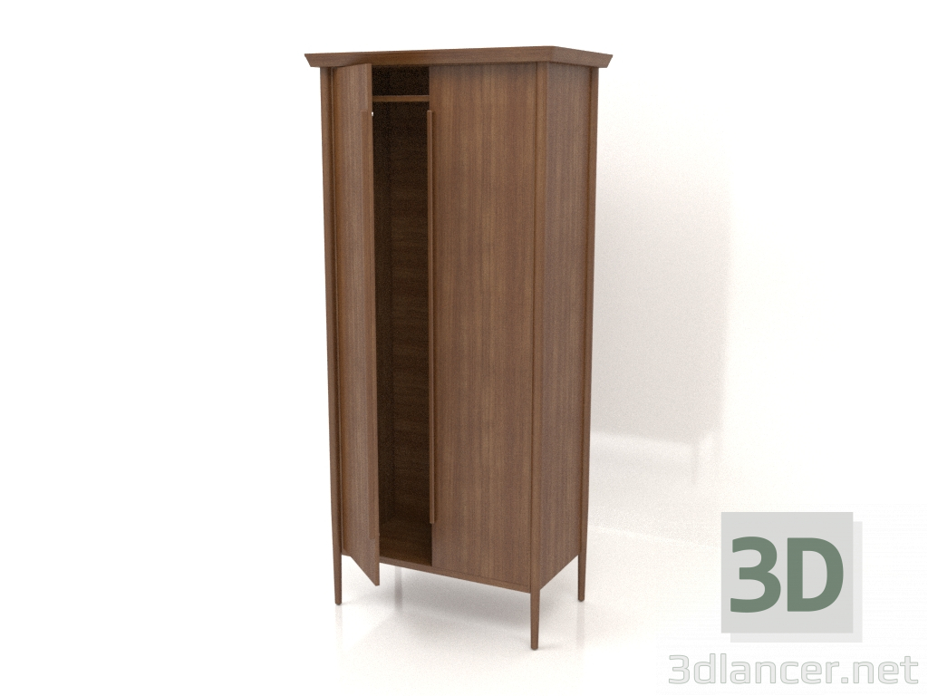 3d model Armario MC 03 (semiabierto) (914х565х2000, marrón madera claro) - vista previa