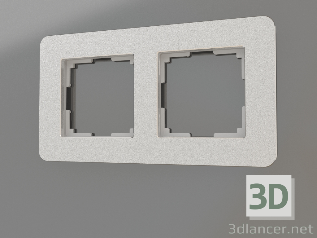 3d model Marco para 2 postes Platino (aluminio) - vista previa