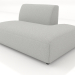 3d model Sofa module 1 seater (L) 130x90 extended to the right - preview