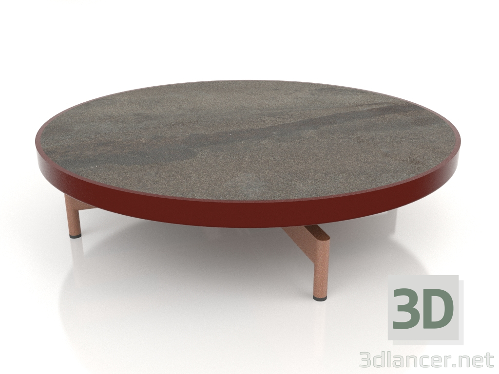 3d модель Стіл журнальний круглий Ø90x22 (Wine red, DEKTON Radium) – превью