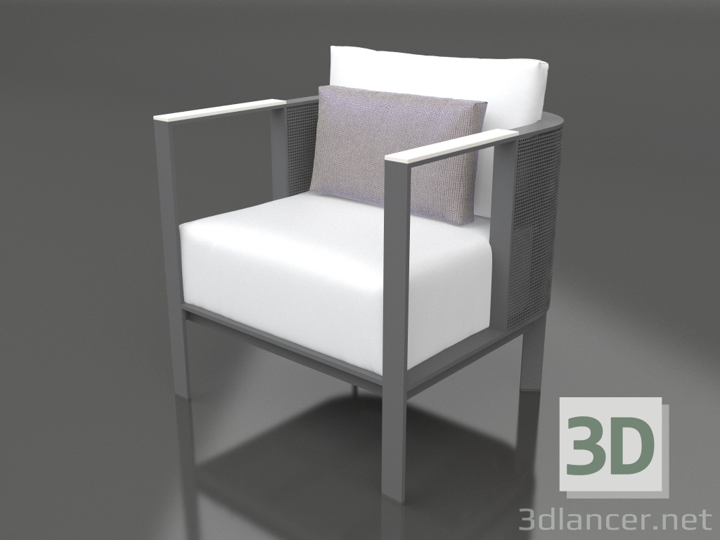 modèle 3D Fauteuil club (Anthracite) - preview