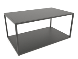 Rechteckiger Couchtisch mit zwei Ebenen (METALL, 100X60X50)