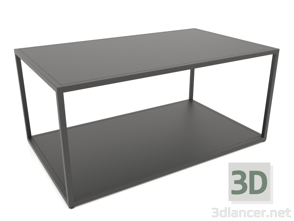 3D Modell Rechteckiger Couchtisch mit zwei Ebenen (METALL, 100X60X50) - Vorschau