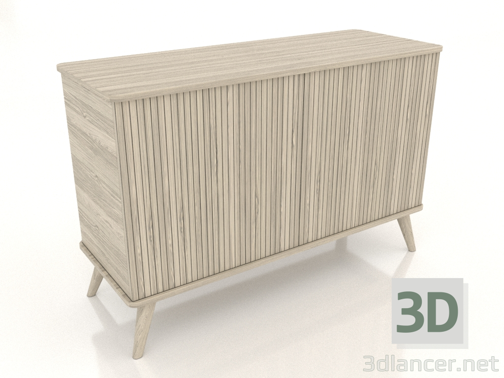 3d model Cómoda 4 1200x400x800 mm (roble iluminado) - vista previa