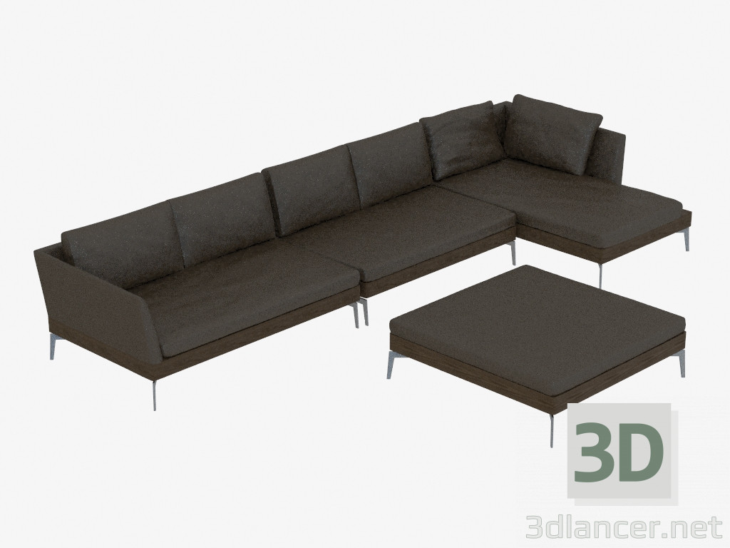 3d model sofás modulares 144 Angolo - vista previa