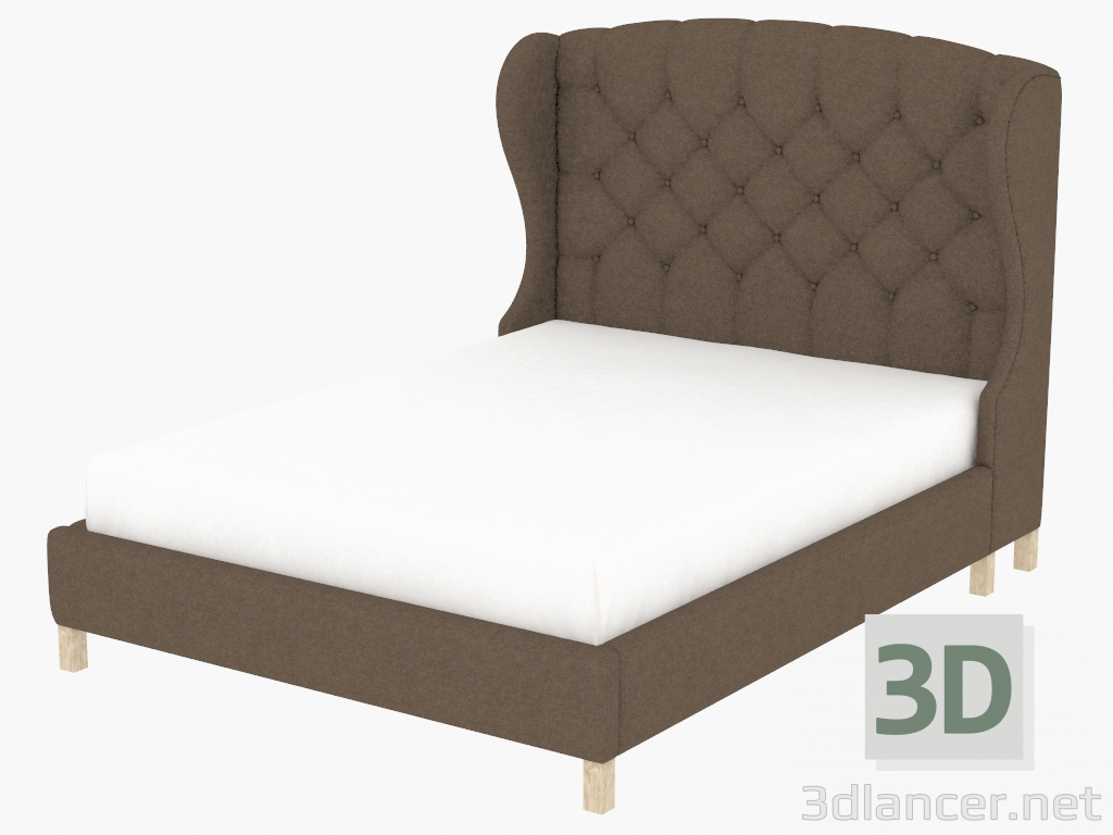 modello 3D Letto matrimoniale Meredian WING letto matrimoniale con telaio (5105Q.A008) - anteprima