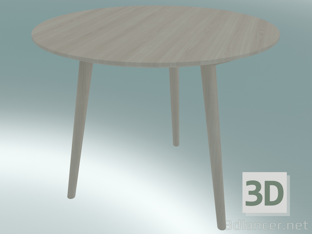 3d модель Стіл обідній In Between (SK3, Ø90cm, H 73cm, White oiled oak) – превью