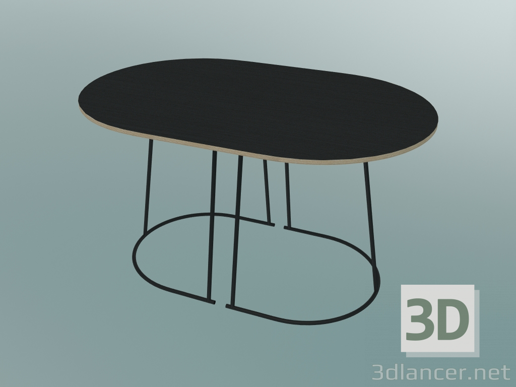 3d model Mesa de centro Airy (pequeña, negra) - vista previa