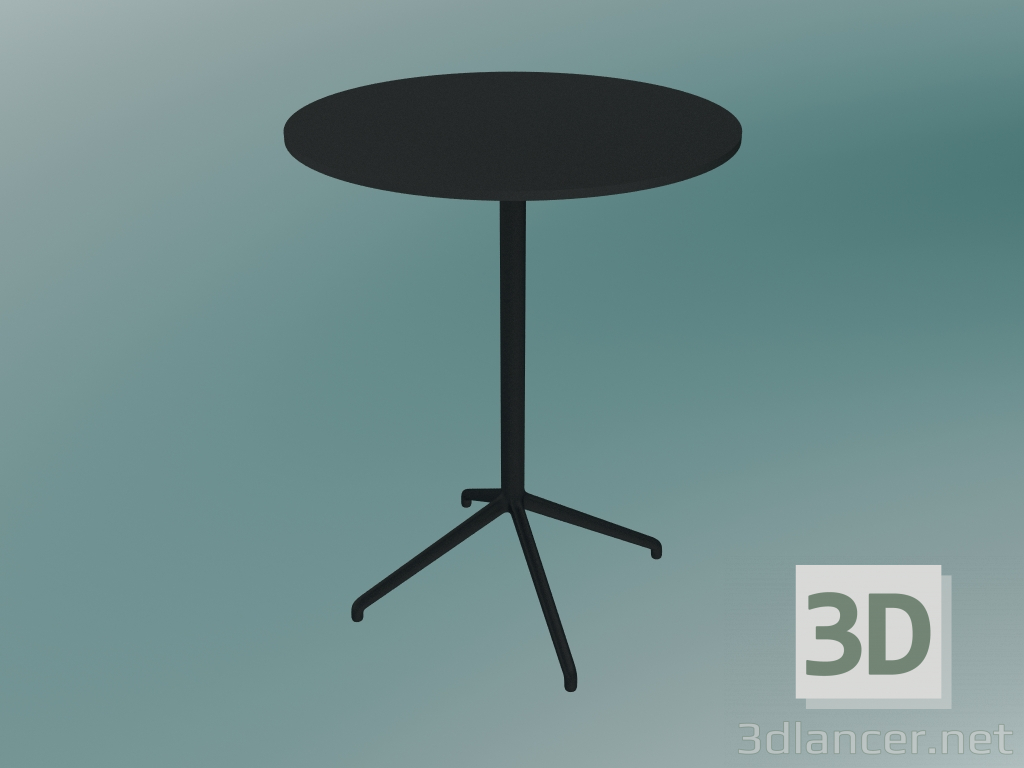 3D Modell Kaffeetisch Still (Ø75, H 95 cm, Schwarz) - Vorschau