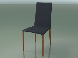 Sedia 1710 (H 96-97 cm, con rivestimento in pelle, effetto teak L23)