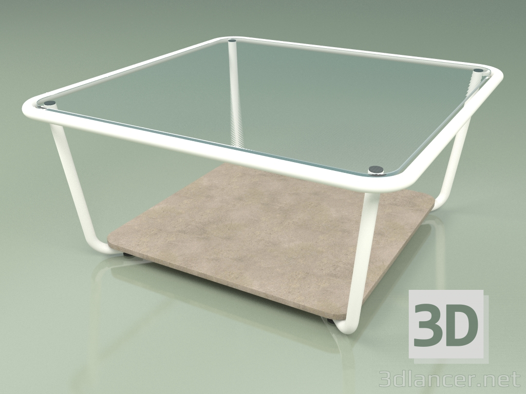 3D Modell Couchtisch 001 (Rippenglas, Metal Milk, Farsena Stone) - Vorschau