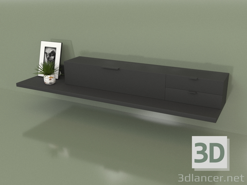 Modelo 3d Suporte de TV (preto) - preview