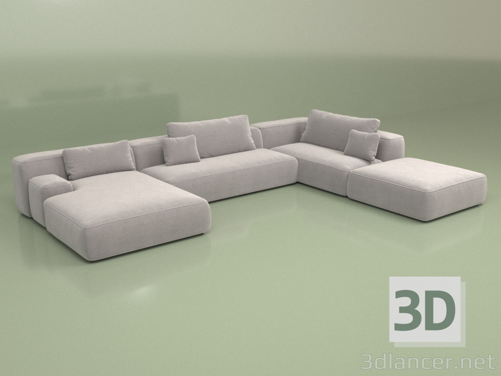 3d model Sofá Thassos (Conjunto 07) - vista previa