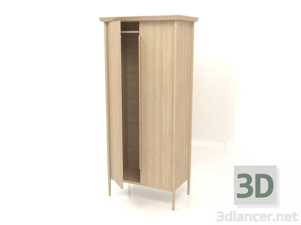 3d model Wardrobe MC 03 (semi-open) (914х565х2000, wood white) - preview